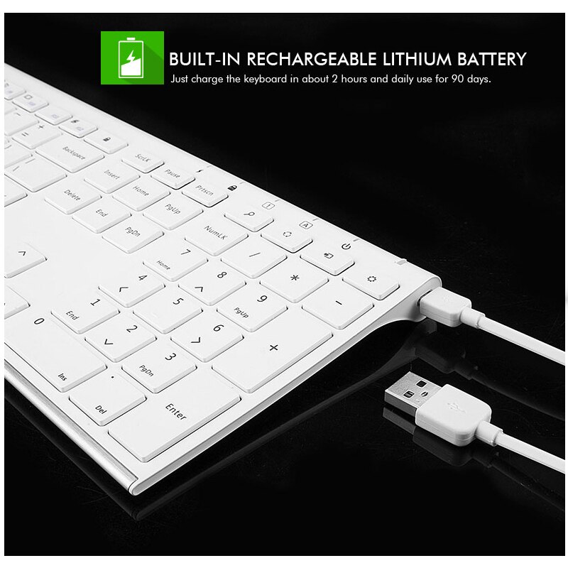 Rechargeable Slim Wireless Keyboard