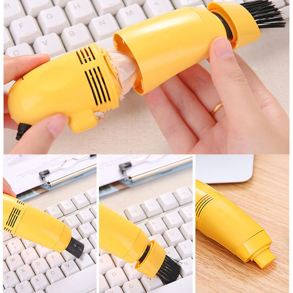 Mini USB Vacuum Cleaner with Brush Nozzle