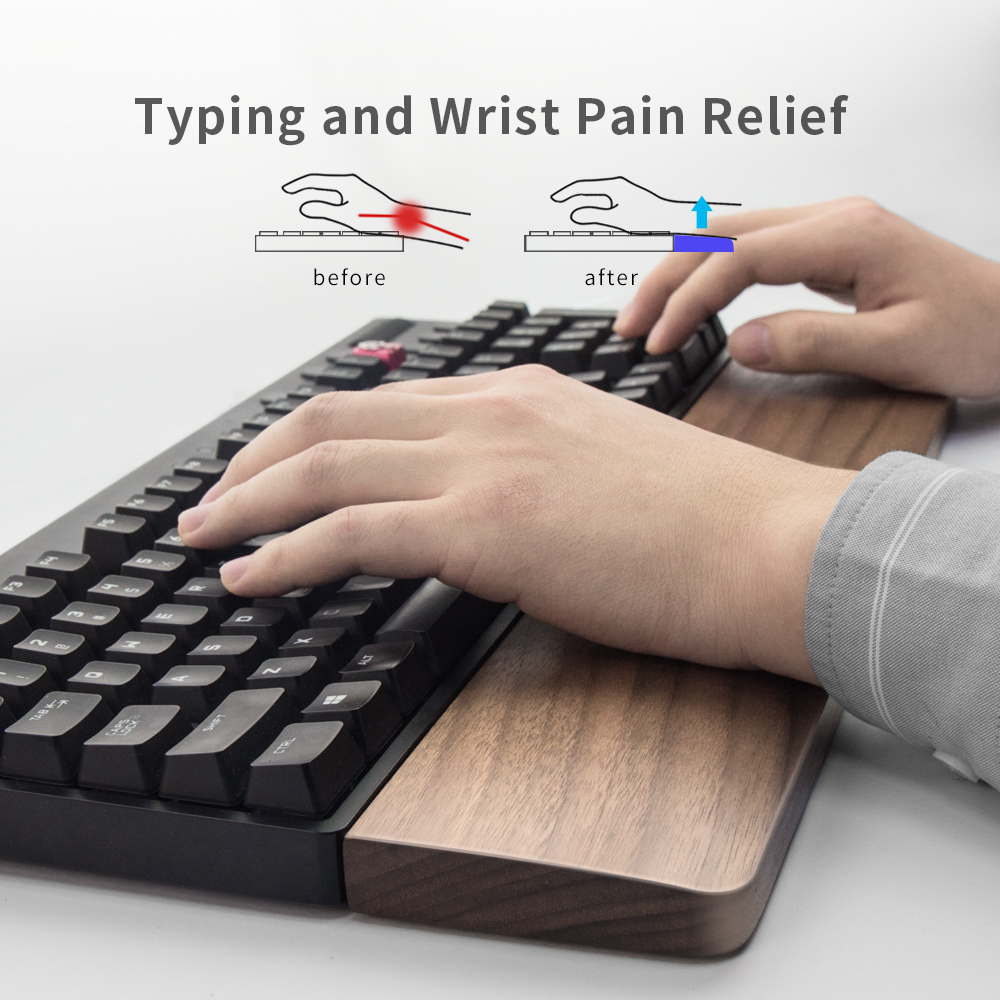 Keyboard Rest Wooden Wrist Support