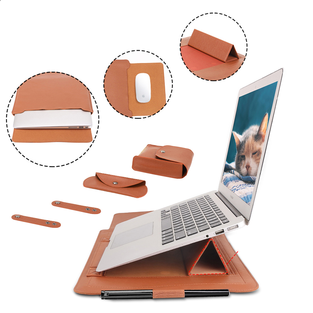 Leather Laptop Case with Stand