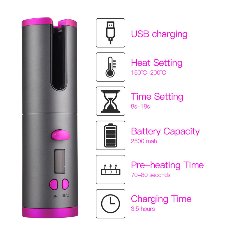 Auto Curler Cordless Hair Curling Iron