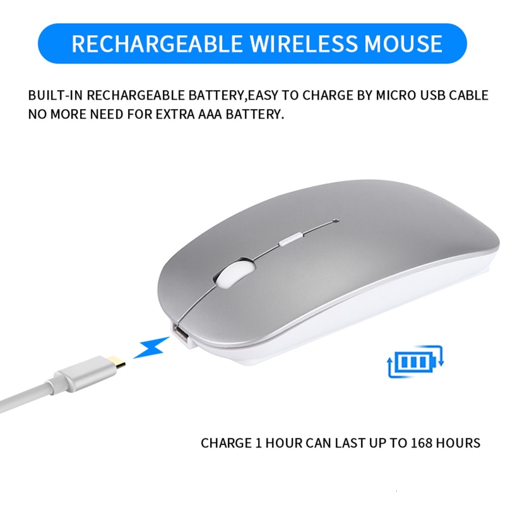 Rechargeable Wireless Mouse Bluetooth Device