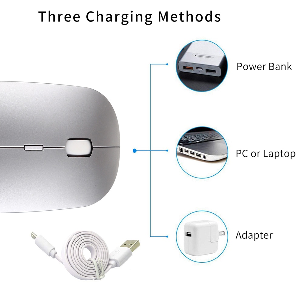 Rechargeable Wireless Mouse Bluetooth Device