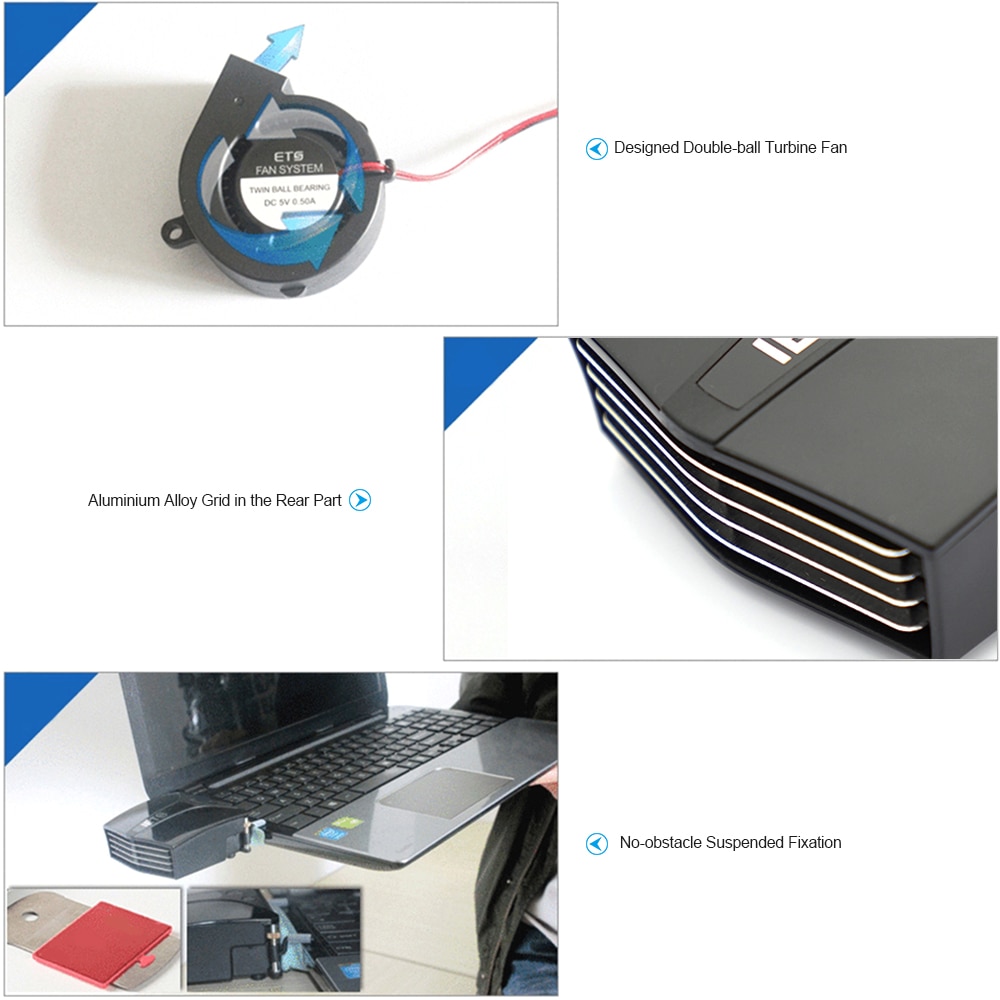 Laptop Fan Heatsink with Adjustable Speed