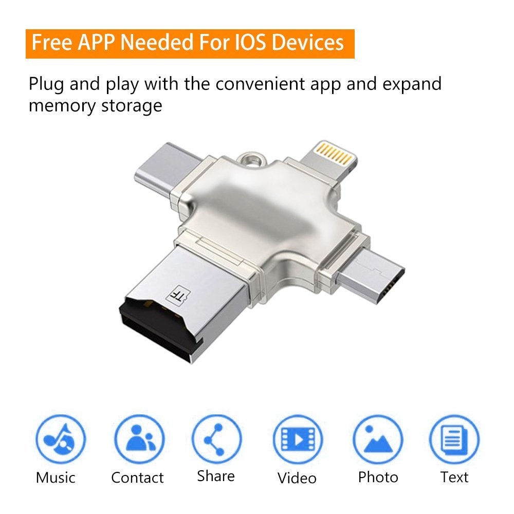 USB SD Card Reader Flash Drive Adapter