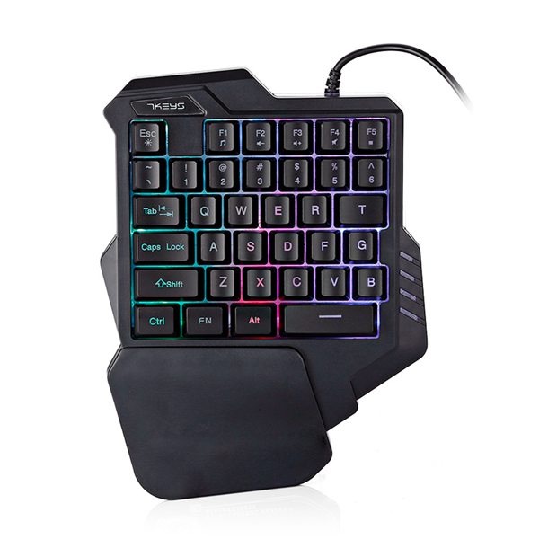 One Handed Gaming Keyboard with LED Light